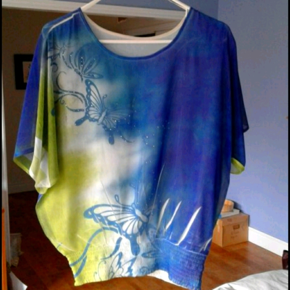 Summer short sleeve blouse